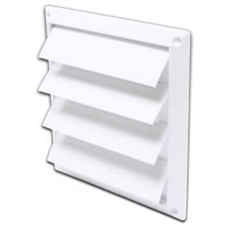 Lambro Industries 5 in. White Plastic Louvered Vent, 12PK 360W